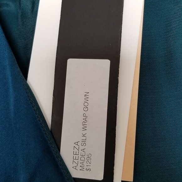 Azeeza Madea Silk Teal Gown - Brand New Sz16/XXL - Picture 6 of 8